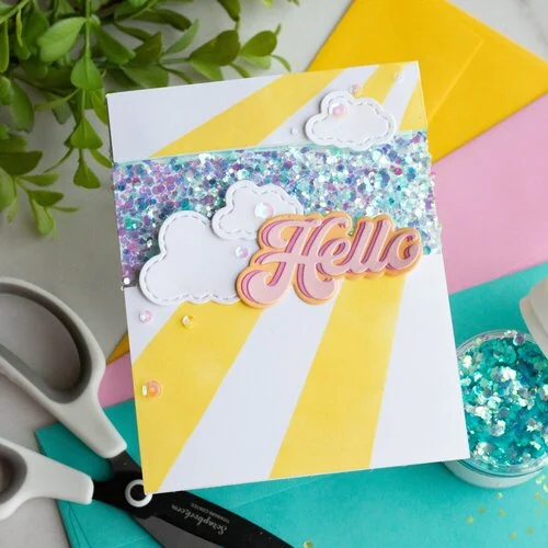 Scrapbook.com - Shimmer Flakes - Mermaid - Aqua - 2 oz Shaker Jar
