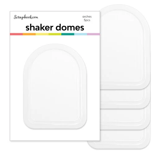 Scrapbook.com - Shaker Domes - Stick-On Clear Dimensional Shapes - Arches - 5 Pack 1 Scrapbook.com - Shaker Domes - Stick-On Clear Dimensional Shapes - Arches - 5 Pack