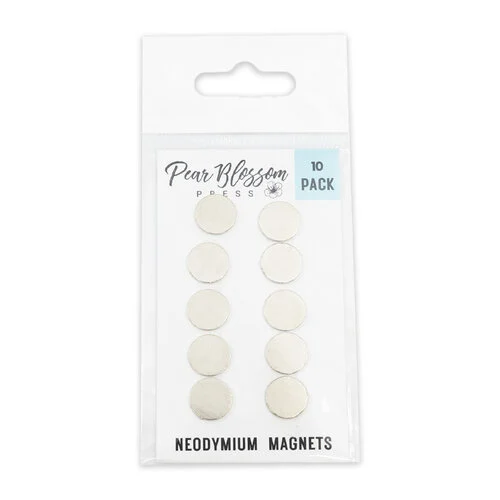 Pear Blossom Press - Rare Earth Magnets - 1mm Disks - 10 Pack