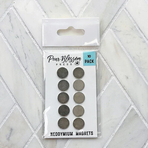 Pear Blossom Press - Rare Earth Magnets - 1mm Disks - 10 Pack