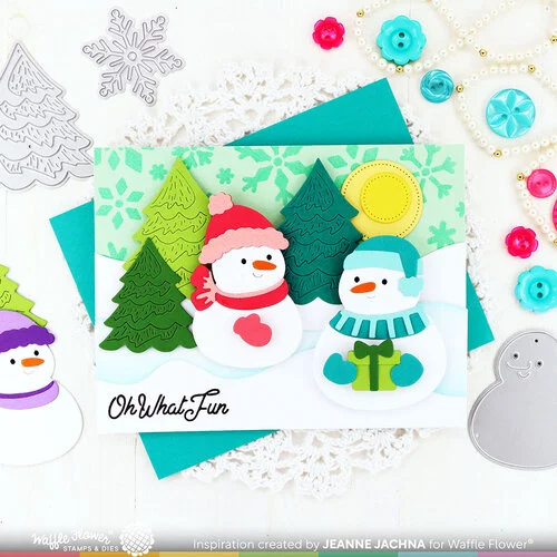 Waffle Flower Crafts - Craft Dies - Gifting Snowmen