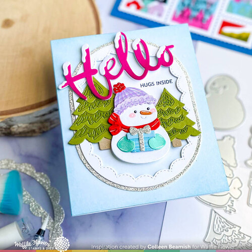 Waffle Flower Crafts - Craft Dies - Gifting Snowmen