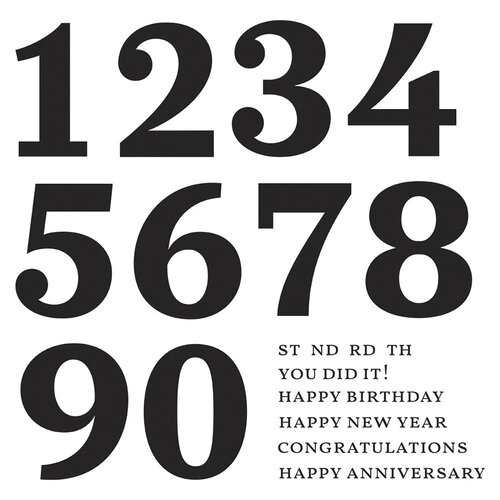 Spellbinders - BetterPress Collection - Press Plates - Bold Color Mix Numbers 3 Spellbinders - BetterPress Collection - Press Plates - Bold Color Mix Numbers