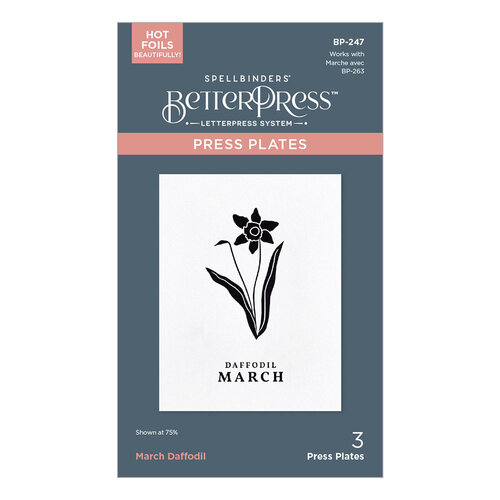 Spellbinders - BetterPress Collection - Press Plates - Florals Through The Year - March - Daffodil