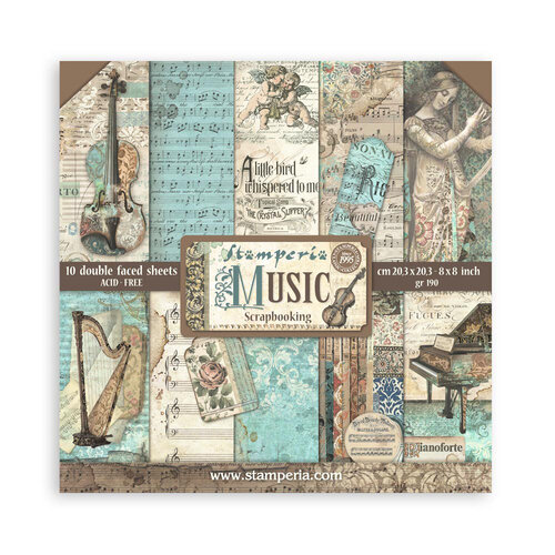 Stamperia - Music Collection - 8 x 8 Paper Pad