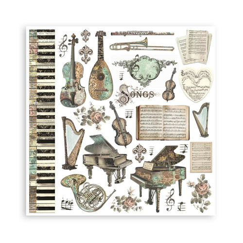 Stamperia - Music Collection - 8 x 8 Paper Pad