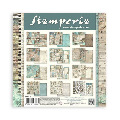 Stamperia - Music Collection - 8 x 8 Paper Pad