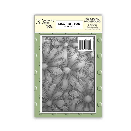 Lisa Horton Crafts - 3D Embossing Folder - Bold Daisy Background