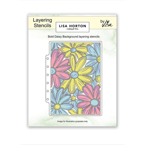 Lisa Horton Crafts - Layering Stencils - Bold Daisy Background 1 Lisa Horton Crafts - Layering Stencils - Bold Daisy Background