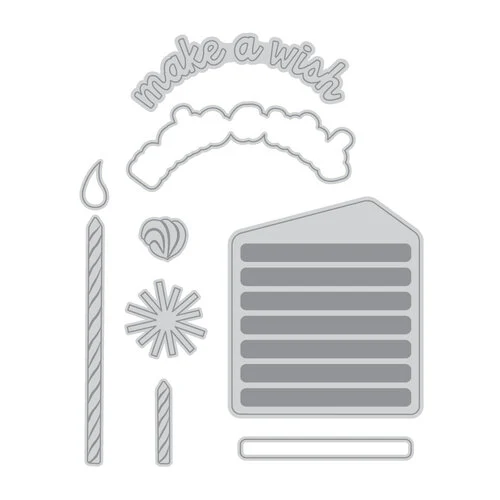 Scrapbook.com - Decorative Die Set - Birthday Wish