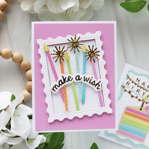 Scrapbook.com - Decorative Die Set - Birthday Wish