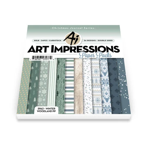 Art Impressions - 6 x 6 Paper Pack - Winter Woodland