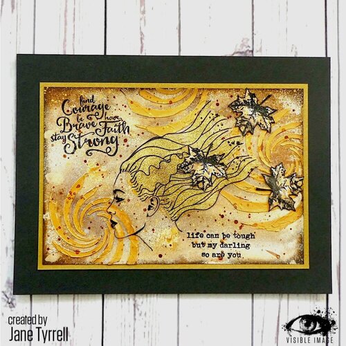 Visible Image - Clear Photopolymer Stamps - Brave and Strong