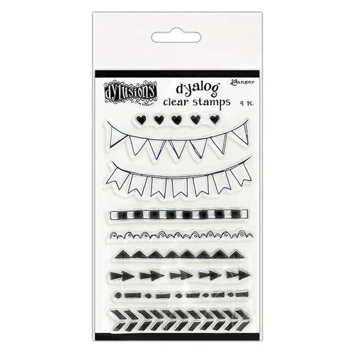 Ranger Ink - Dylusions Dyalog - Clear Acrylic Stamps - On the Edge 1 Ranger Ink - Dylusions Dyalog - Clear Acrylic Stamps - On the Edge