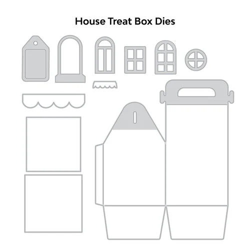 Scrapbook.com - Decorative Die Set - House Treat Box with Gingerbread Add-On Bundle 3 Scrapbook.com - Decorative Die Set - House Treat Box with Gingerbread Add-On Bundle