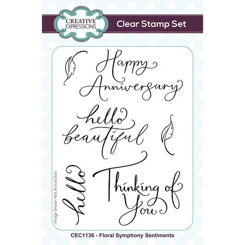Creative Expressions - Clear Photopolymer Stamps - Floral Symphony Sentiments