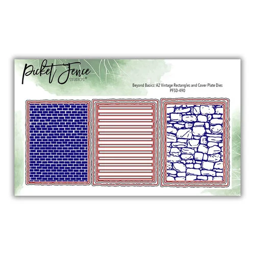 Picket Fence Studios - Dies and Cover Plates - Beyond Basics - Vintage Rectangles