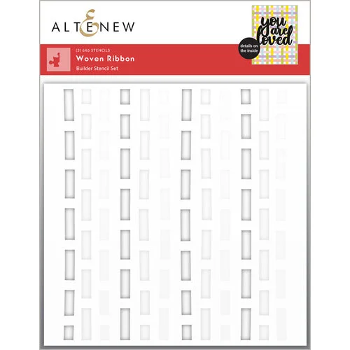 Altenew - Builder Stencil - 3 In 1 Set - Woven Ribbon