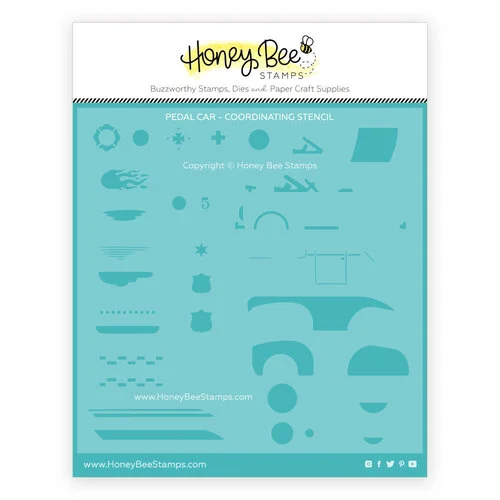 Honey Bee Stamps - Cozy Christmas Collection - Stencils - Pedal Car