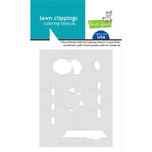 Lawn Fawn - Stencils - I Heart Pandas Add-On