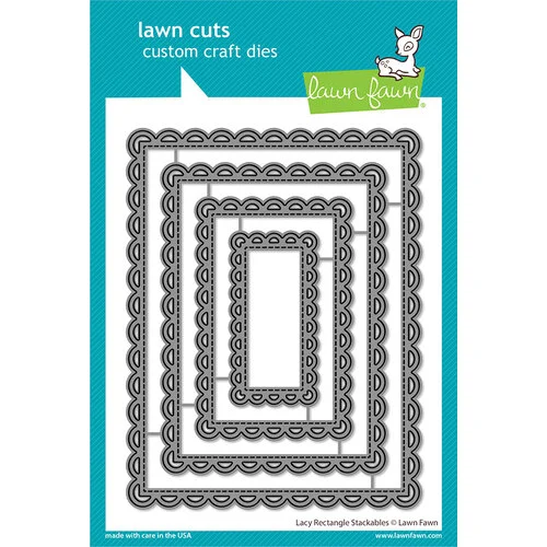 Lawn Fawn - Lawn Cuts - Dies - Lacy Rectangle Stackables