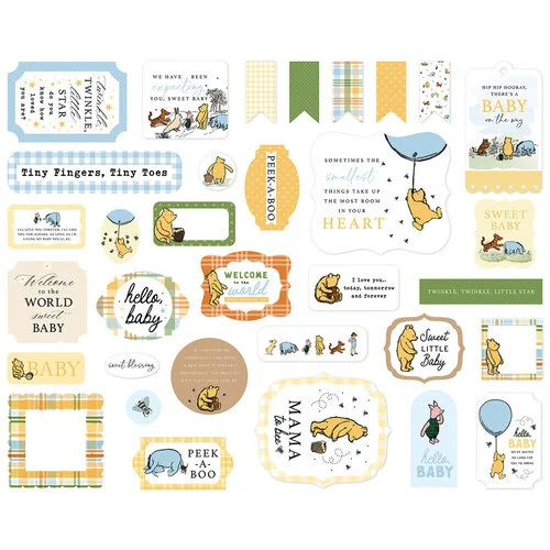 Echo Park - Winnie The Pooh Baby Collection - Ephemera