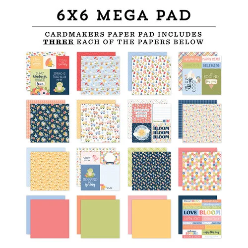 Echo Park - Blossoms And Bees Collection - 6 x 6 Mega Paper Pad 2 Echo Park - Blossoms And Bees Collection - 6 x 6 Mega Paper Pad