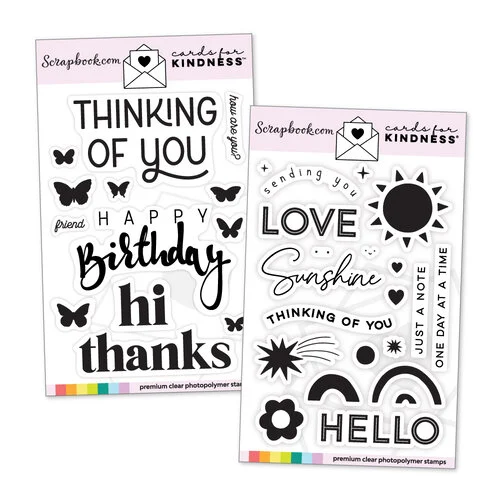 Scrapbook.com - Clear Photopolymer Stamp Set - Cards For Kindness Bundle