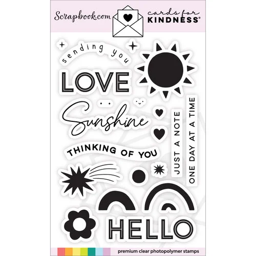 Scrapbook.com - Clear Photopolymer Stamp Set - Cards For Kindness Bundle