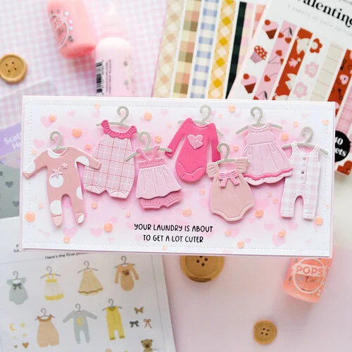 Scrapbook.com - Clear Photopolymer Stamp Set - Darling - Baby - Special Delivery