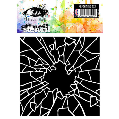 Visible Image - 6 x 6 Stencil - Breaking Glass