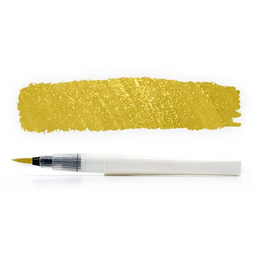 Scrapbook.com - Glitter Brush Marker - Gold Shimmer