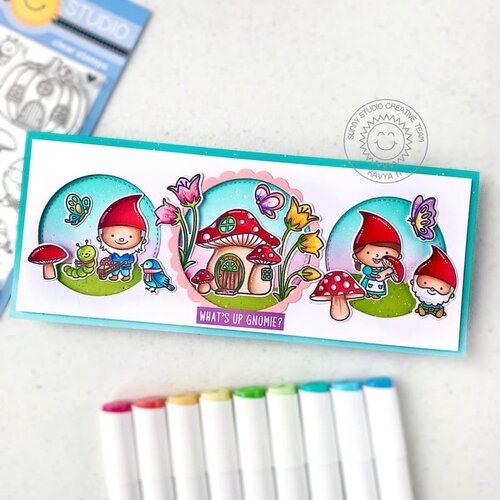 Sunny Studio Stamps - Sunny Snippets - Craft Dies - Small Stitched Circle 4 Sunny Studio Stamps - Sunny Snippets - Craft Dies - Small Stitched Circle