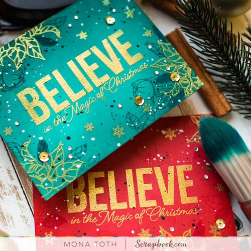 Scrapbook.com - Clear Photopolymer Stamp Set - Big and Bold Christmas 3 Scrapbook.com - Clear Photopolymer Stamp Set - Big and Bold Christmas