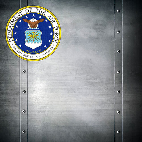 Scrapbook Customs - 12 x 12 Double Sided Paper - Air Force Emblem