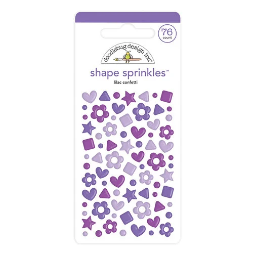Doodlebug Design - Stickers - Shape Sprinkles - Enamel - Lilac Confetti