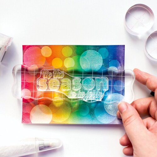 Scrapbook.com - Perfect Clear Acrylic Stamp Block - Long Rectangle
