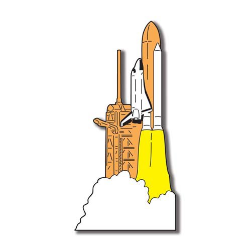 Scrapbook Customs - United States Collection - Laser Cuts - Space Shuttle Border 1 Scrapbook Customs - United States Collection - Laser Cuts - Space Shuttle Border