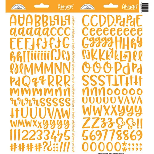 Doodlebug Design - Cardstock Stickers - Abigail - Tangerine 1 Doodlebug Design - Cardstock Stickers - Abigail - Tangerine