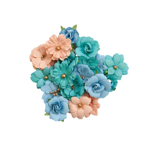 Prima - Painted Floral Collection - Flower Embellishments - Mixed Colors 1 Prima - Painted Floral Collection - Flower Embellishments - Mixed Colors
