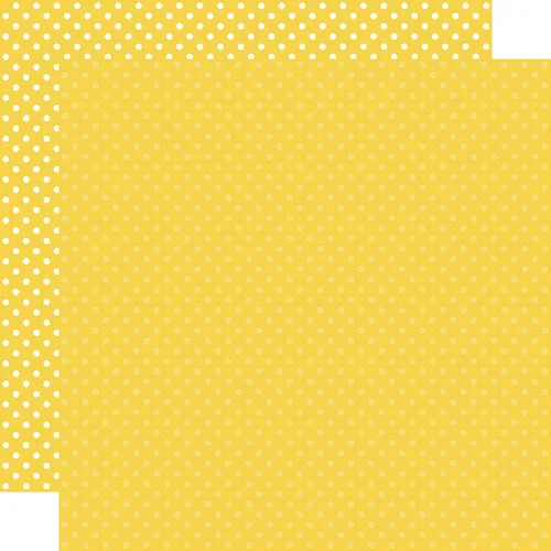 Echo Park - Dots and Stripes Collection - 12 x 12 Double Sided Paper - Yellow