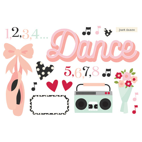 Simple Stories - Simple Pages Collection - Page Pieces - Dance 2 Simple Stories - Simple Pages Collection - Page Pieces - Dance