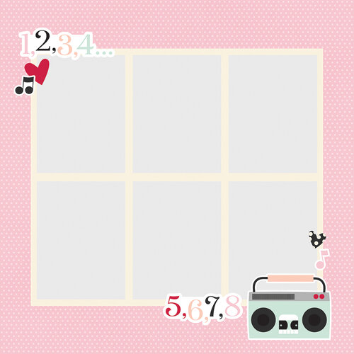 Simple Stories - Simple Pages Collection - Page Pieces - Dance 3 Simple Stories - Simple Pages Collection - Page Pieces - Dance
