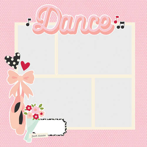 Simple Stories - Simple Pages Collection - Page Pieces - Dance 4 Simple Stories - Simple Pages Collection - Page Pieces - Dance