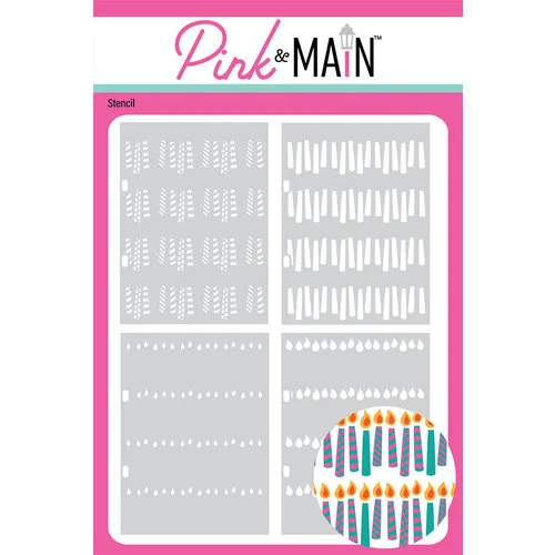 Pink and Main - Stencils - Birthday Candles