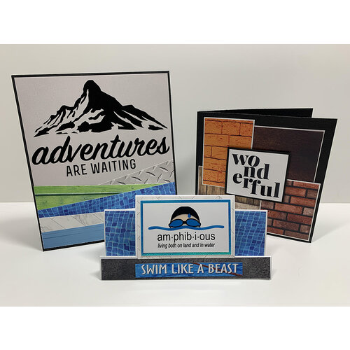 Reminisce - Foundations Collection - 12 x 12 Double Sided Paper - Leather