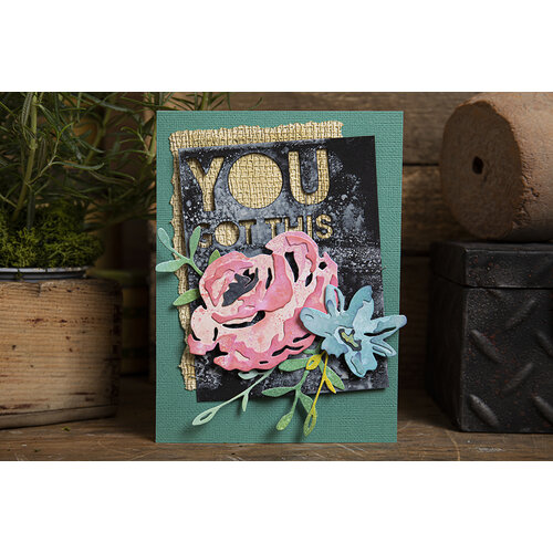 Sizzix - Tim Holtz - Thinlits Dies - Brushstroke Flowers 4 Sizzix - Tim Holtz - Thinlits Dies - Brushstroke Flowers