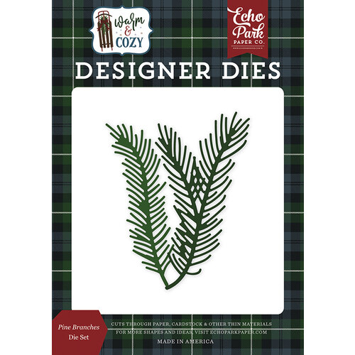 Echo Park - Warm and Cozy Collection - Designer Dies - Pine Branches 1 Echo Park - Warm and Cozy Collection - Designer Dies - Pine Branches