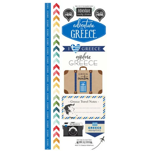 Scrapbook Customs - Adventure Collection - Cardstock Stickers - Greece 1 Scrapbook Customs - Adventure Collection - Cardstock Stickers - Greece