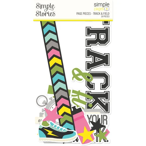 Simple Stories - Simple Pages Collection - Page Pieces - Track & Field 1 Simple Stories - Simple Pages Collection - Page Pieces - Track & Field
